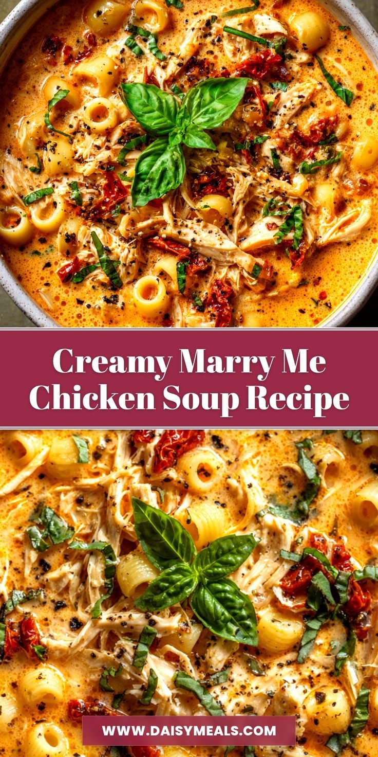 The BEST Creamy Tuscan Marry Me Chicken Soup Recipe