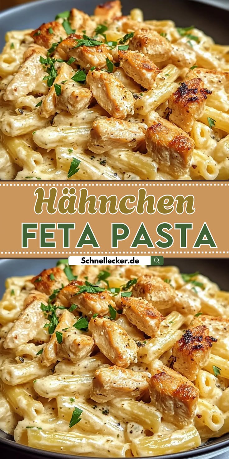 Cremige Hähnchen-Feta-Pasta – Schnelles Feierabendgericht mit extra viel Geschmack