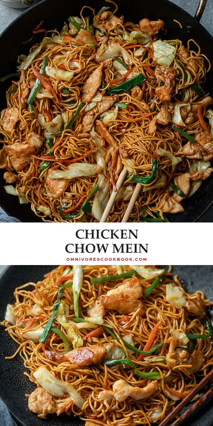 Make the best tasting chicken chow mein that is even better than Chinese restaurant takeout using fresh ingredients and … | Beijing chow mein, Asian chicken chow mein, Chinese chicken pasta
