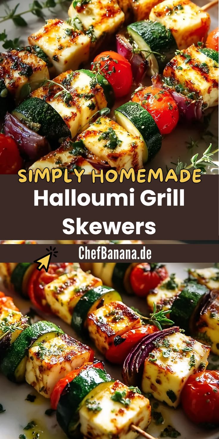 Gemüsespieße Mit Halloumi Vom Grill Lecker Genießen