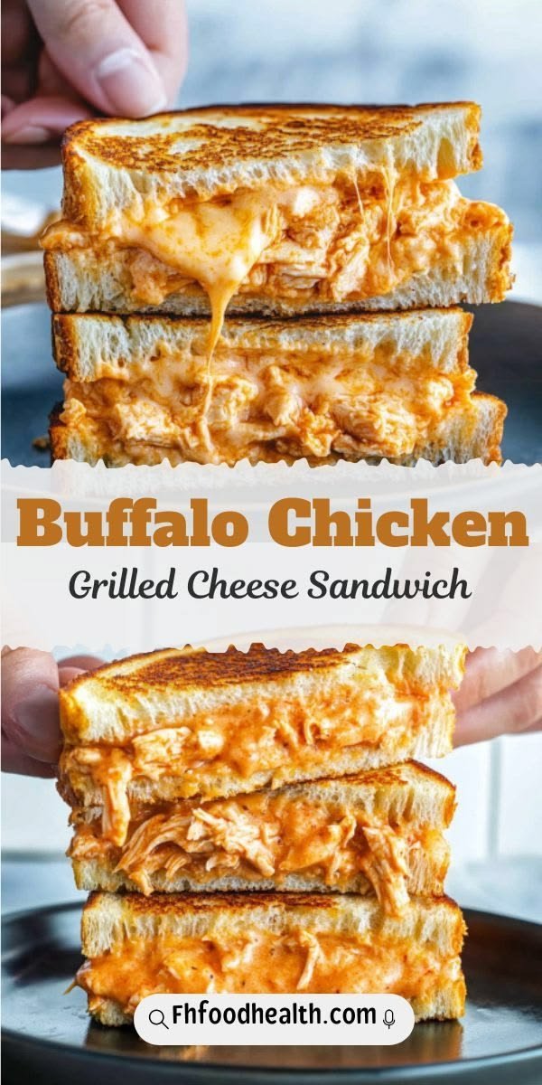 Delicious Buffalo Chicken Grilled Cheese Sandwich Recipe for Easy Weeknight Dinners | Grill Special Ideas, Food Lunch Recipes, Lunch for 2 Ideas