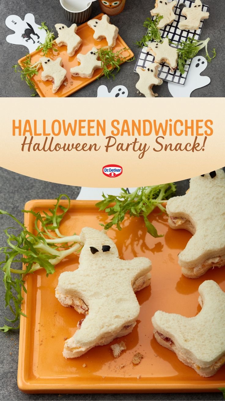 Halloween Sandwiches als Halloween Party Snack I Beste Halloween Rezepte 2024