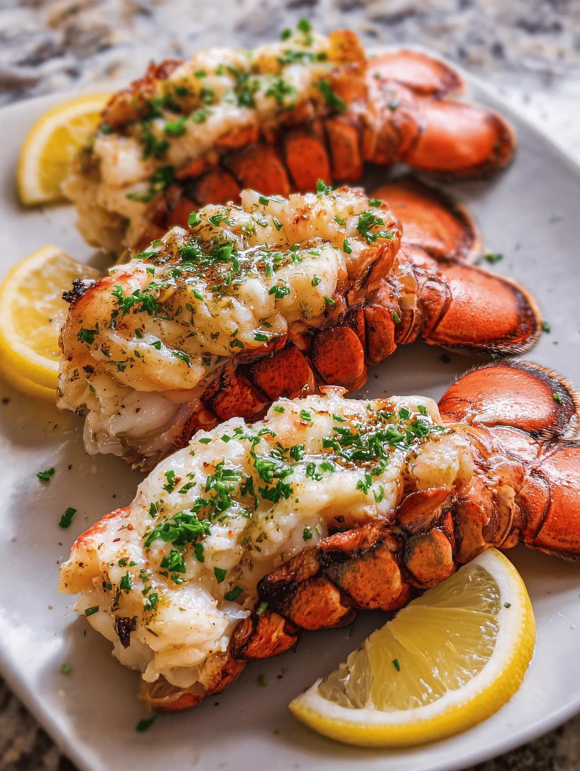 Baked Lobster Tails with Garlic Lemon Butter