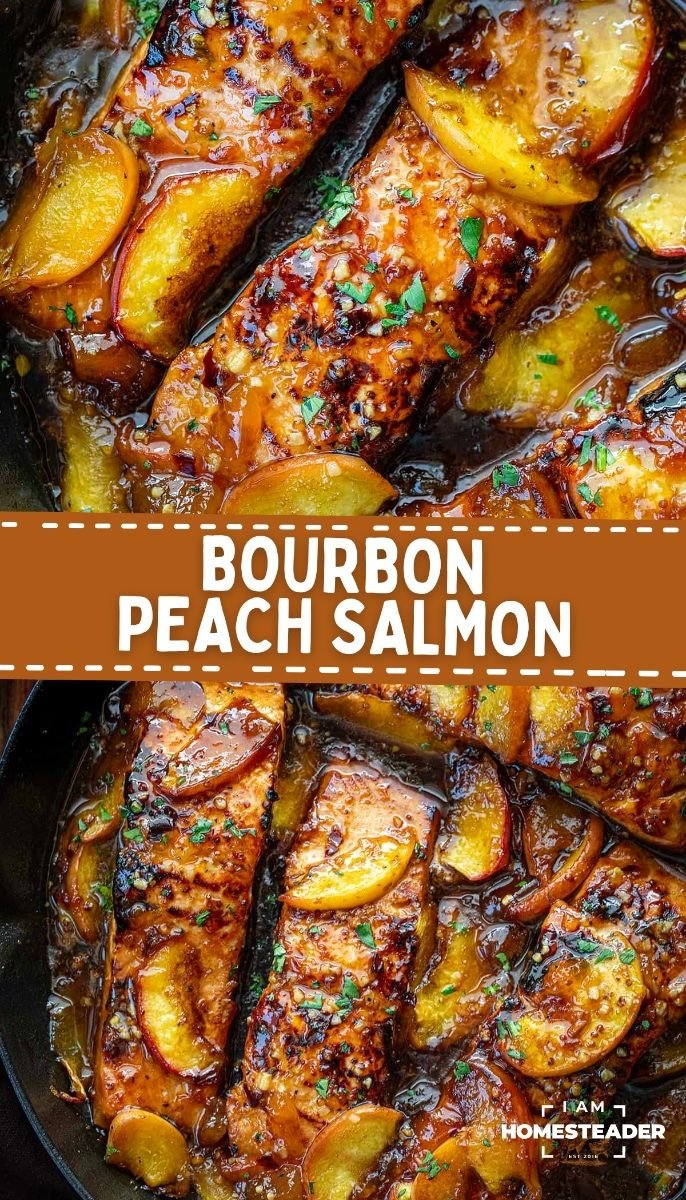 Bourbon Peach Roasted Salmon