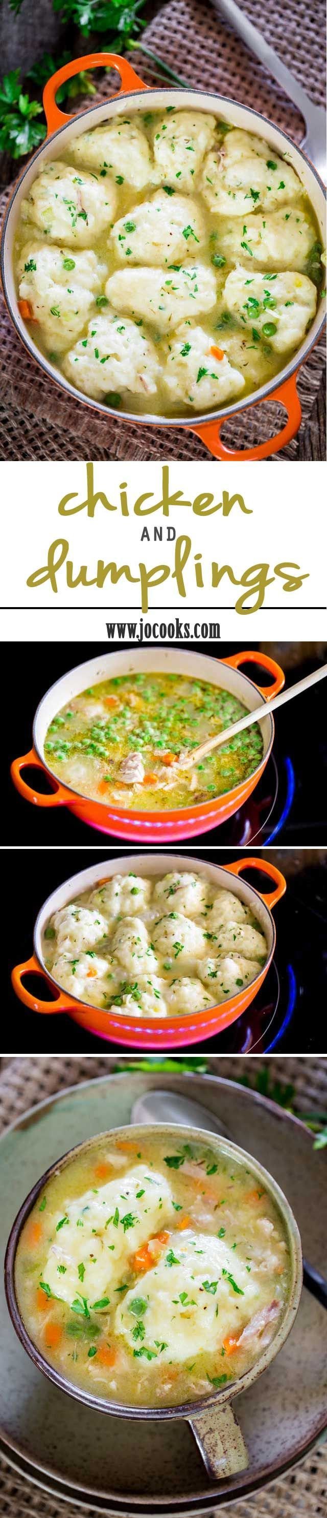 Cozy Chicken and Dumplings Recipe | Chicken a dumplings, Chicken abs dumplings, Soft dumplings