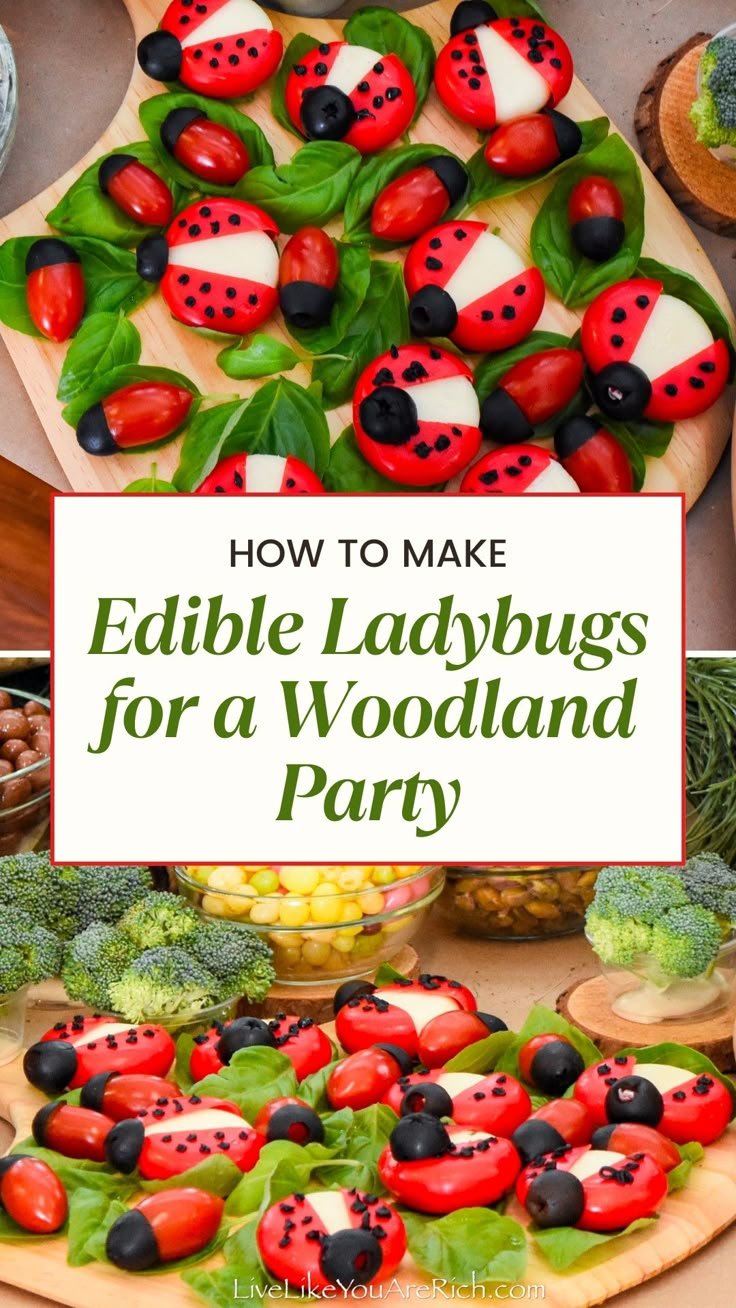 Edible Ladybugs for a Woodland Party