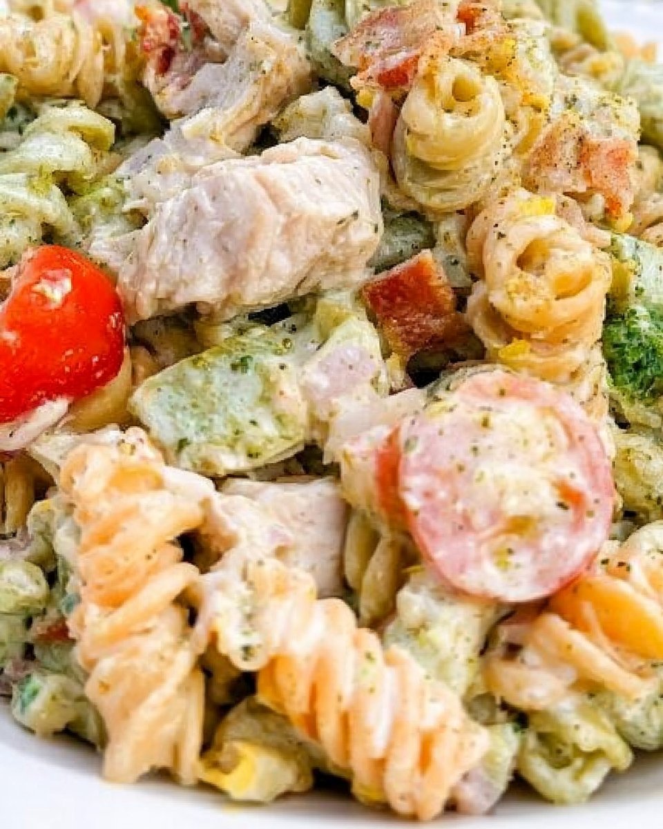 Chicken Bacon Ranch Pasta Salad