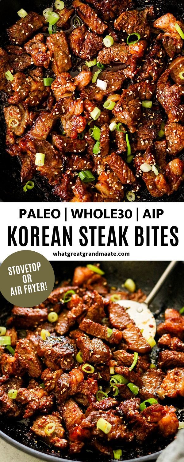 Paleo & Whole30 Korean Steak Bites - Stovetop or Air Fryer (AIP Option)