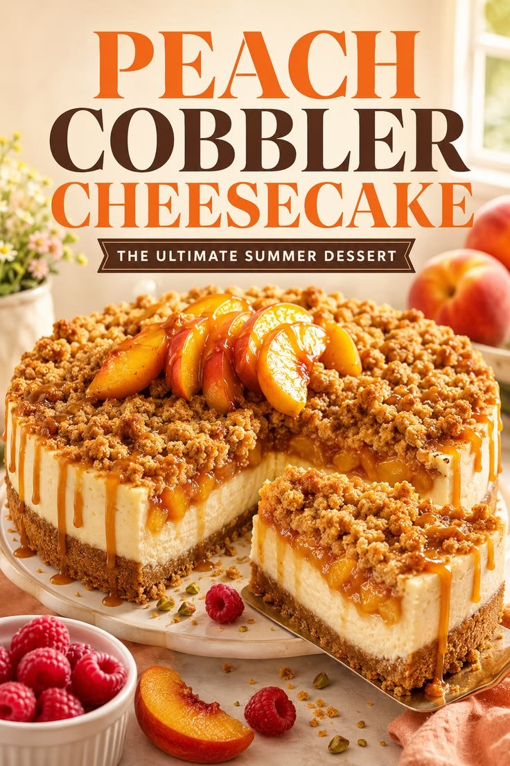 Peach Cobbler Cheesecake