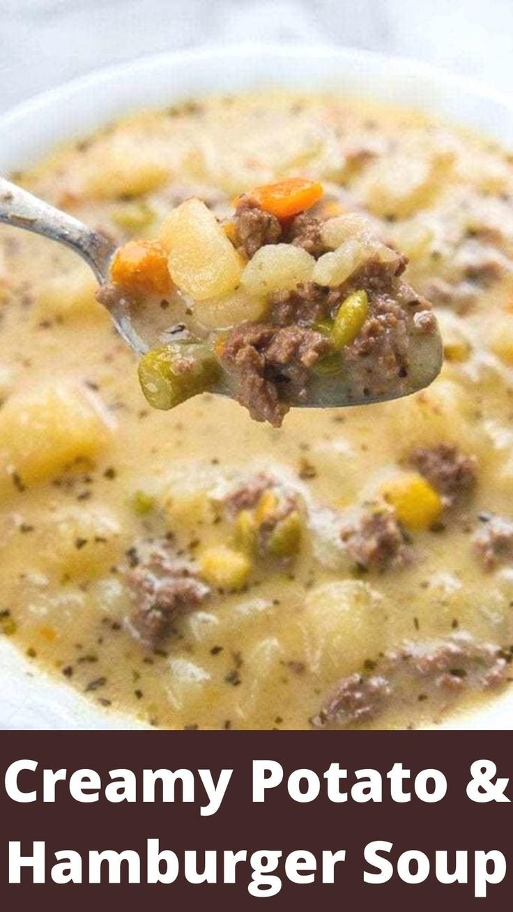 Creamy Potato & Hamburger Soup