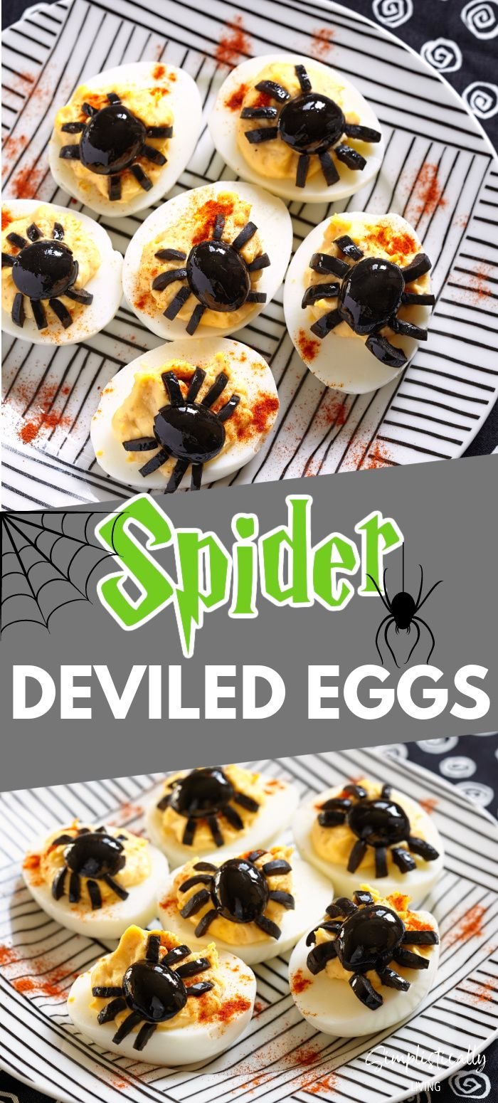 Halloween Spider Deviled Eggs | Deviled halloween eggs, Halloween food, Halloween recipes