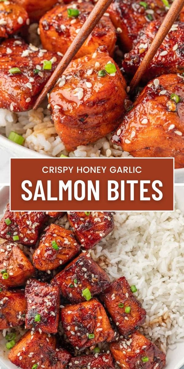 Crispy Honey Garlic Salmon Bites - 25 Minutes