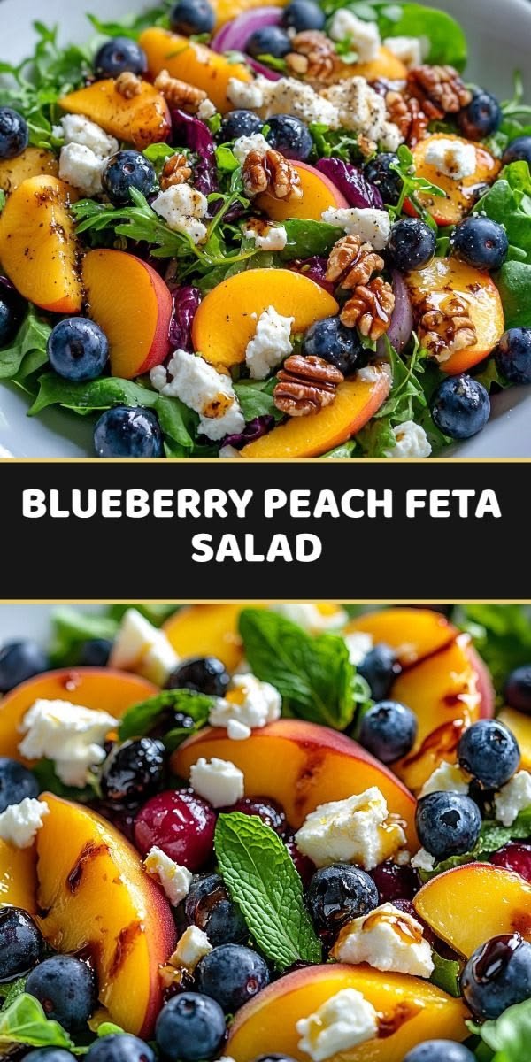 Blueberry Peach Feta Salad