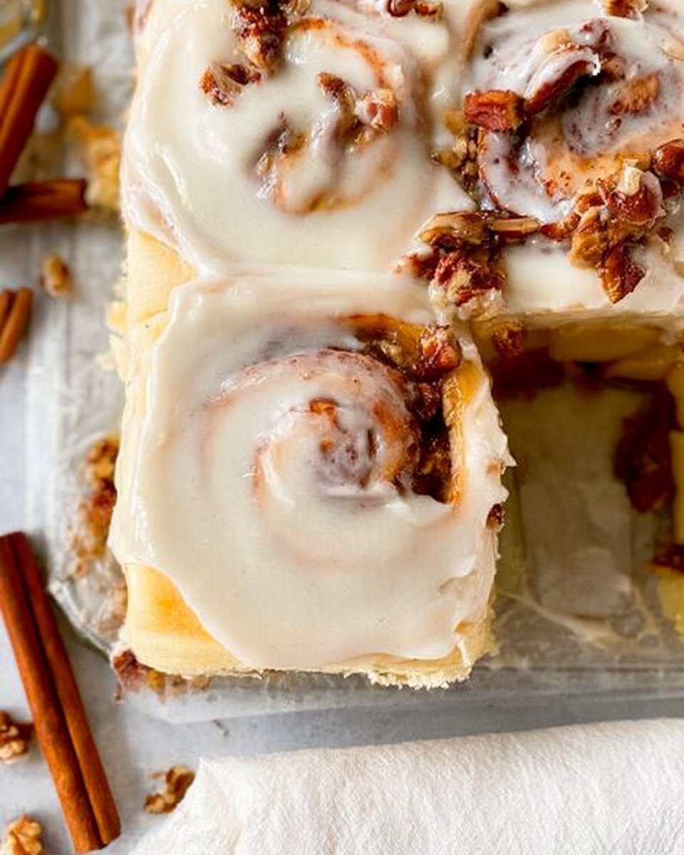 Apple Pecan Cinnamon Rolls