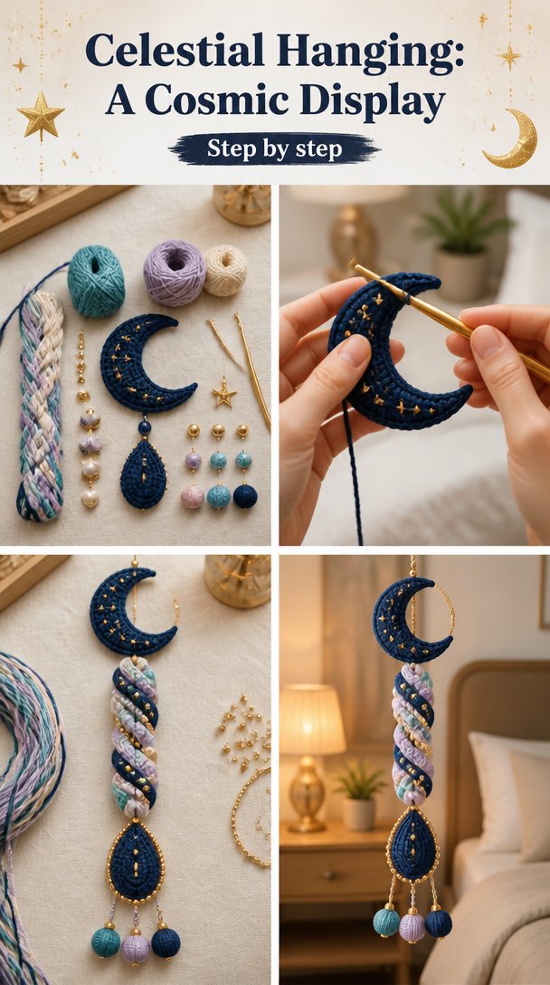 Celestial Hanging Crochet Pattern Tutorial 5 Celestial Hanging Crochet Pattern
