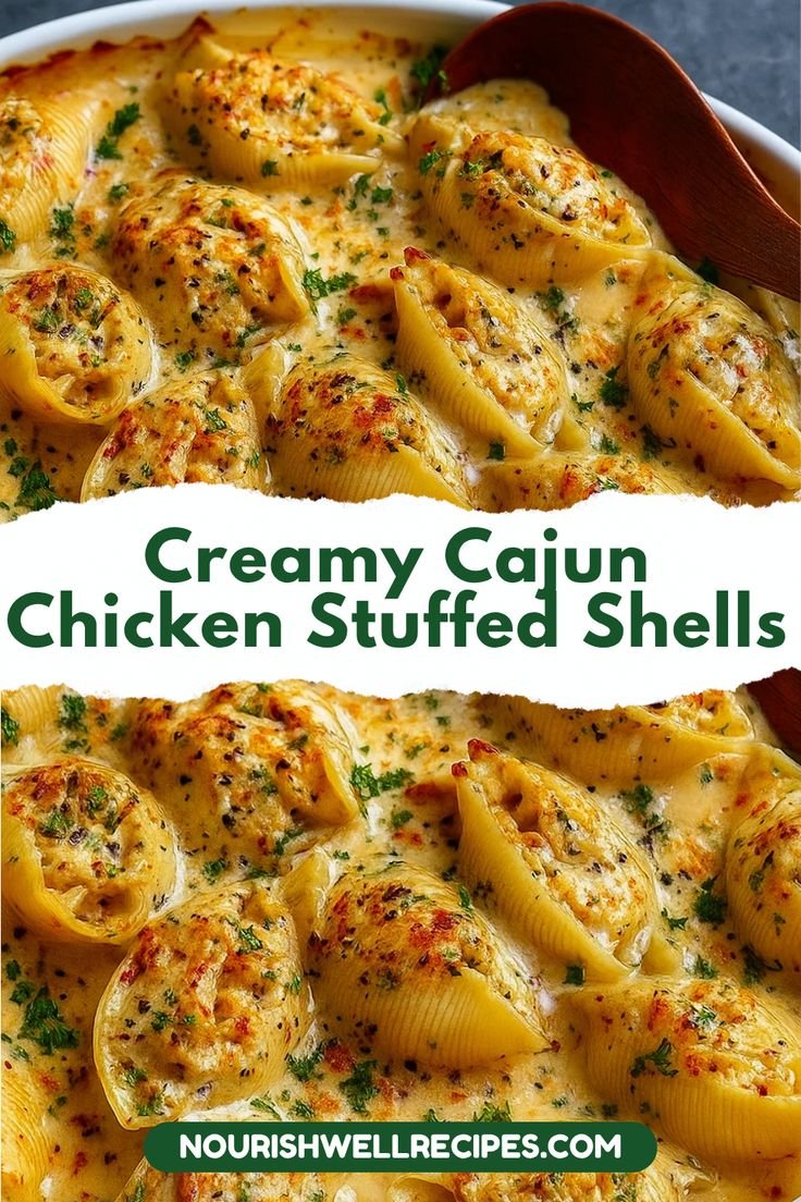 Creamy Cajun Chicken Stuffed Shells – Bold & Comforting Weeknight Dinner Recipe