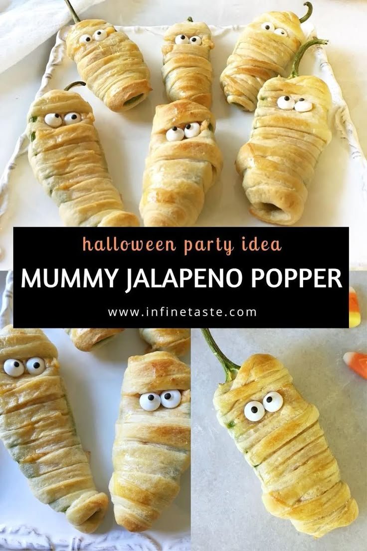Halloween Mummy Jalapeno Poppers