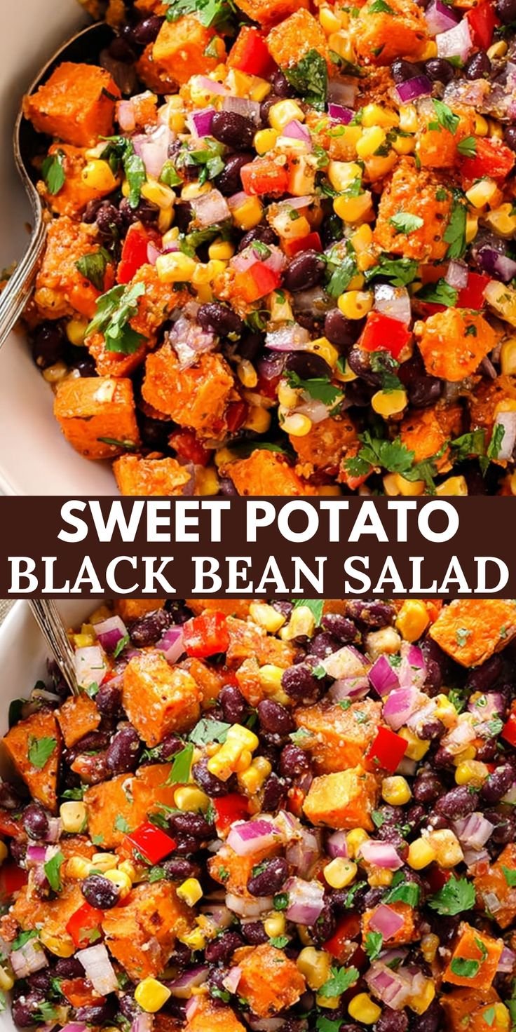Roasted Sweet Potato Black Bean Salad