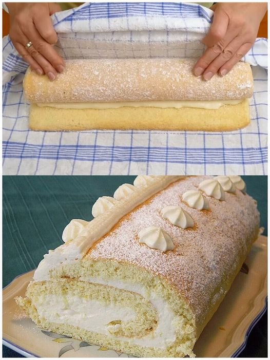 Zitronen-Swiss-Roll