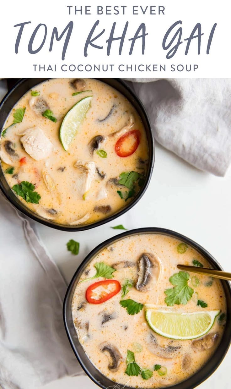 Experience the Delight of Tom Kha Gai Soup | How to make tom kha gai, Thai coconut chicken soup, Thai recipes