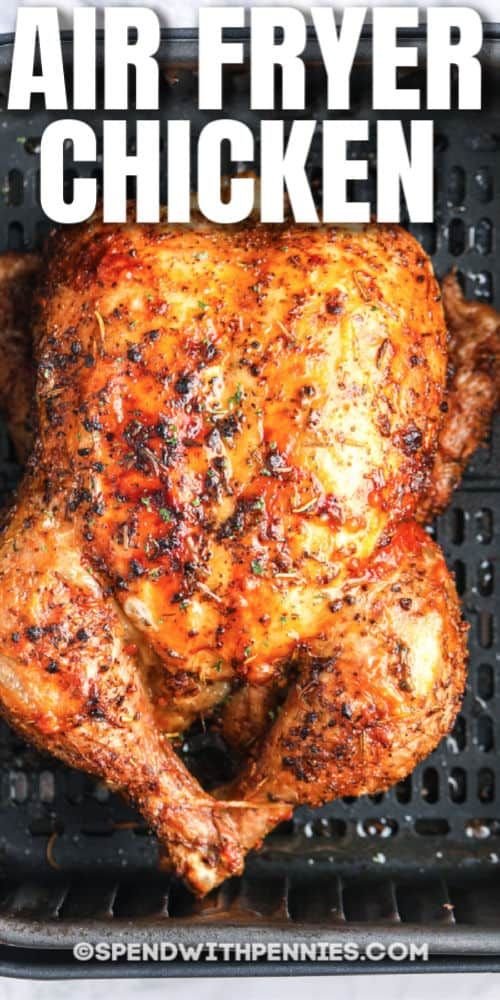 Quick and Delicious Air Fryer Whole Roasted Chicken Recipe | Ninja air fryer whole chicken, Rotisserie chicken in air fryer, Air fryer recipes whole chicken