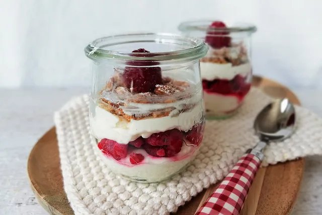 Himbeer-Dessert mit Speculoos