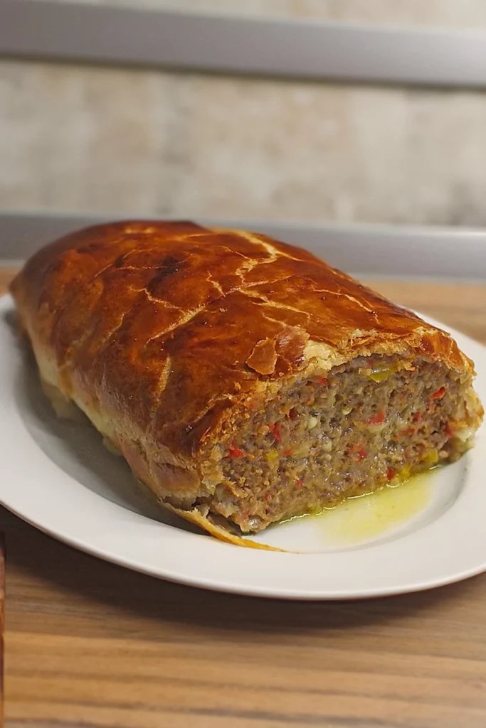 Käse-Fleischlaib in Blätterteig