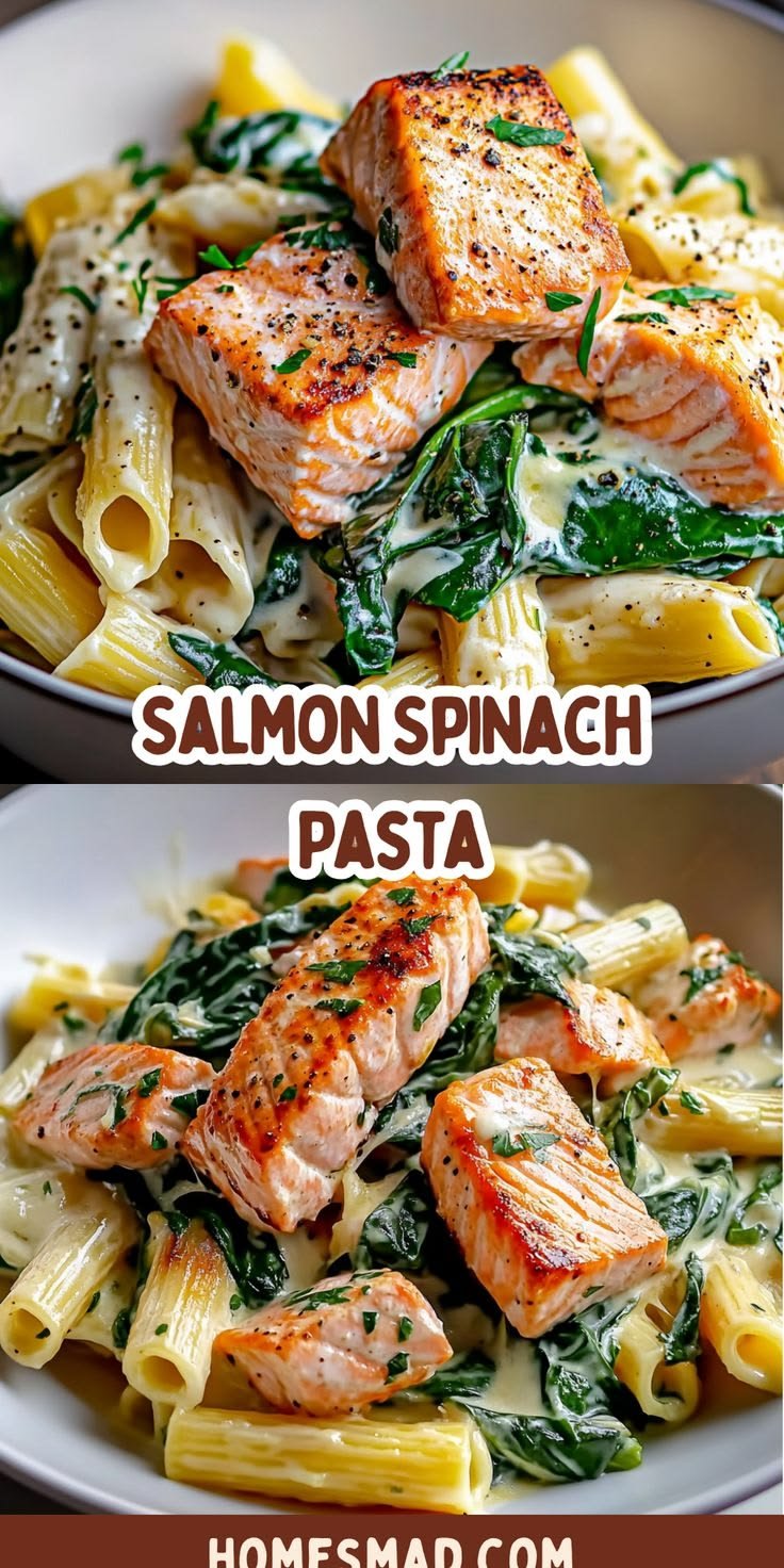 Salmon Pasta in Cream Sauce