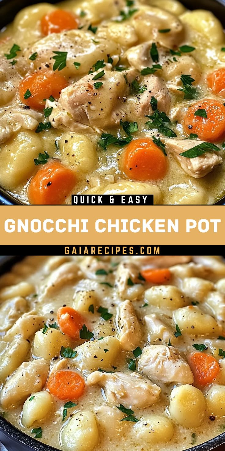 1 Pot Gnocchi Chicken Pot Pie: The Ultimate Cozy Comfort Dinner Recipe