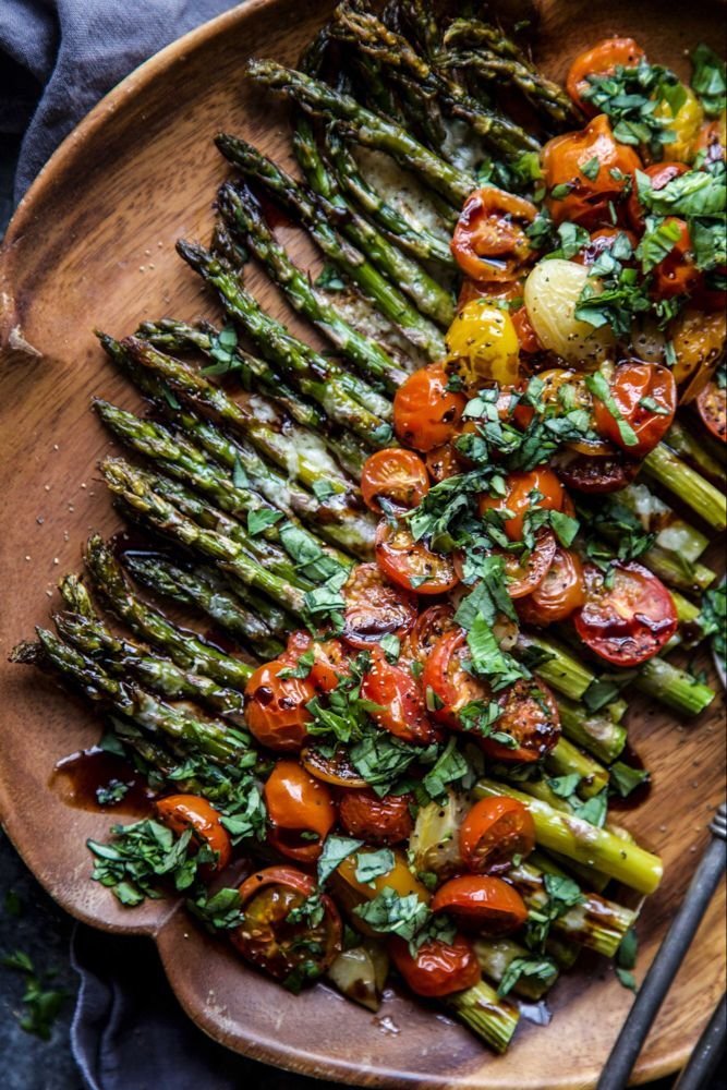 Caprese Roasted Asparagus