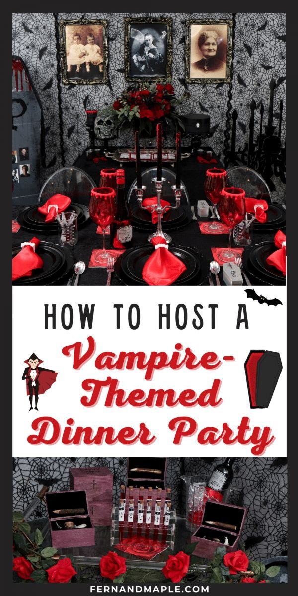 Vampire-Themed Halloween Dinner Party - Fern and Maple