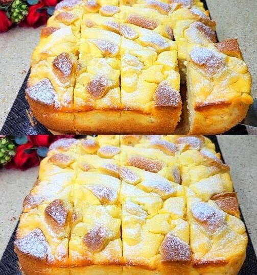 Fantastischer Apfelkuchen mit Vanillepudding