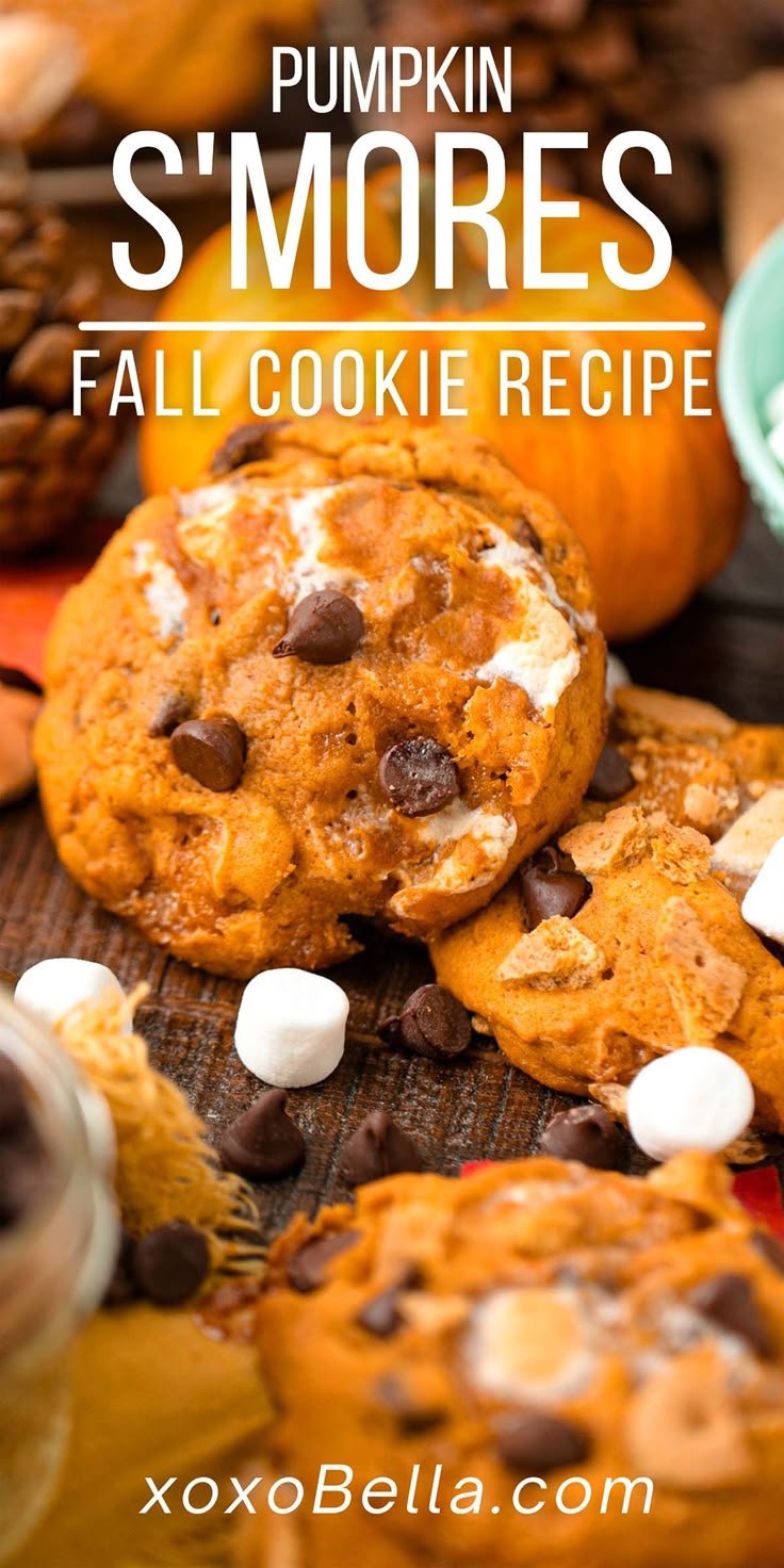 Pumpkin S'mores Cookies