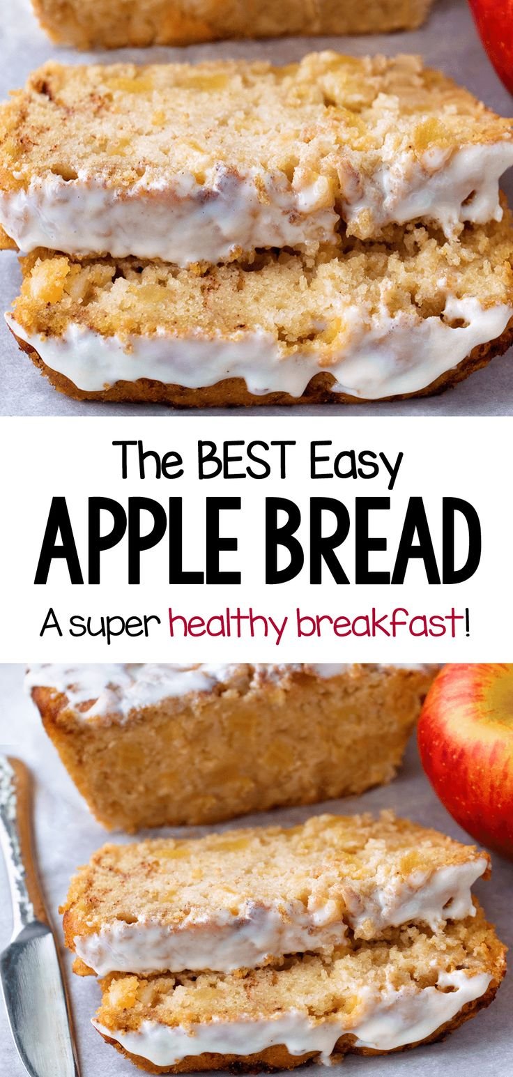 Apple Bread Recipe | Apple bread recipe easy healthy, Healthy apple bread ideas, Apple loaf recipes healthy