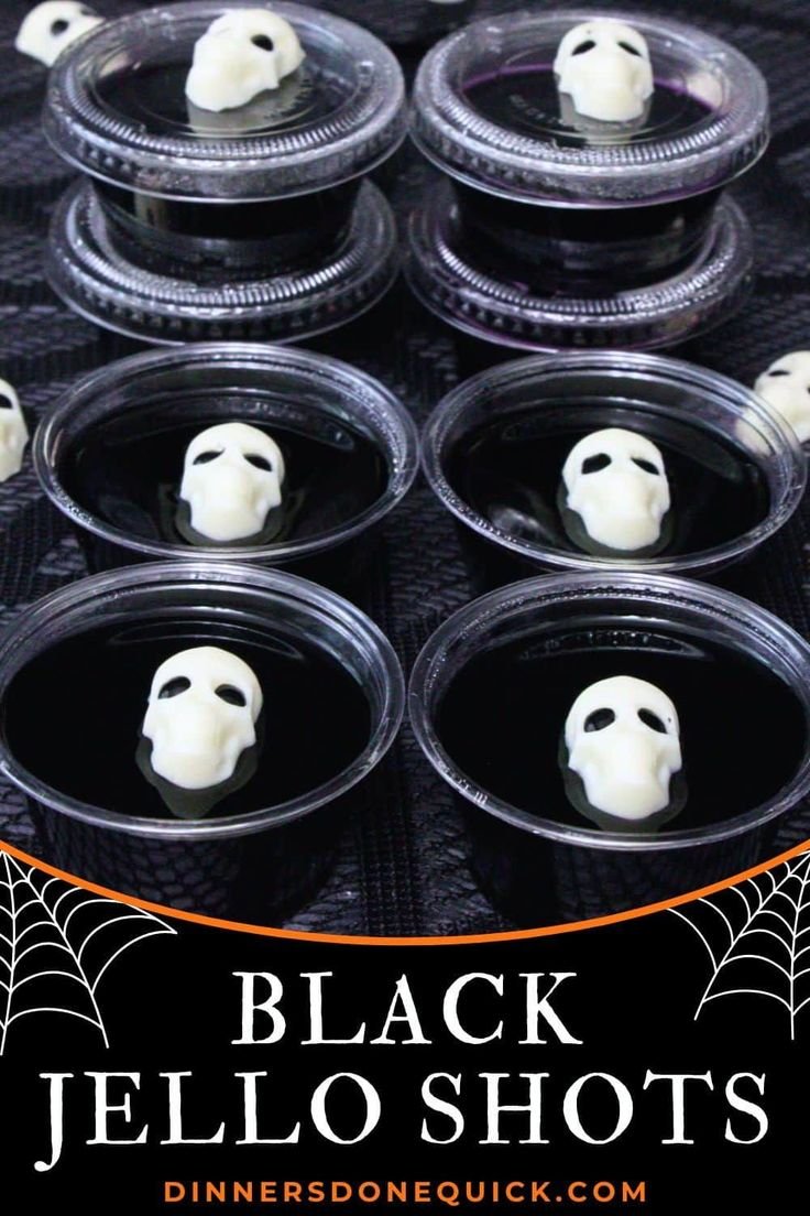 Black Jello Shots – Spooky Party Treat 🖤💀