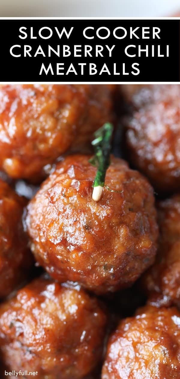 Slow Cooker Cranberry Chili Meatballs | Chili Cranberry Crockpot Meatballs, Crockpot Cranberry Balsamic Meatballs, Cranberry Chili Sauce Meatballs