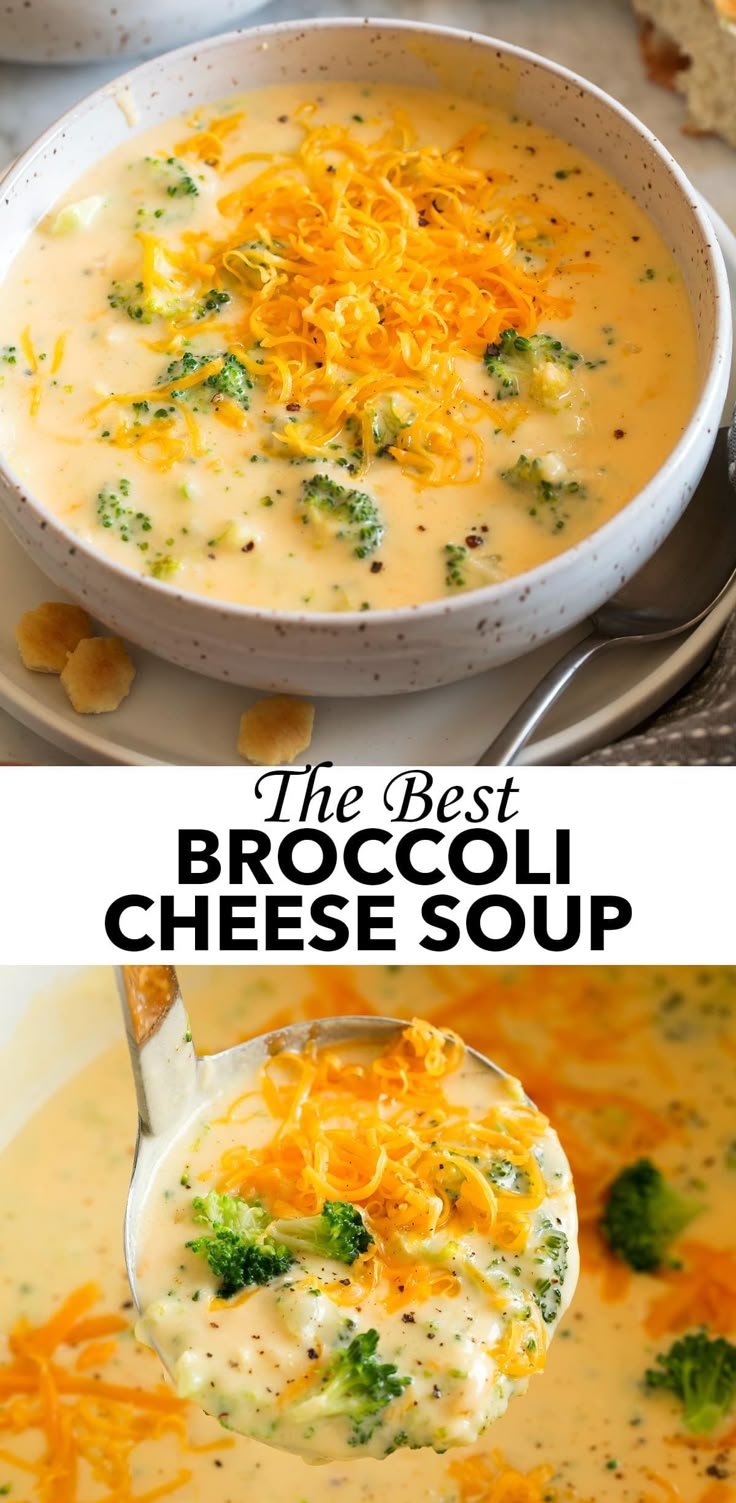 Creamy Broccoli Cheese Soup Recipe | Quick and easy broccoli cheese soup, How to make broccoli cheese soup, Broccoli cheese soup with velveeta easy recipes