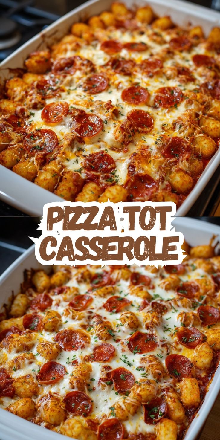 Pizza Tot Casserole