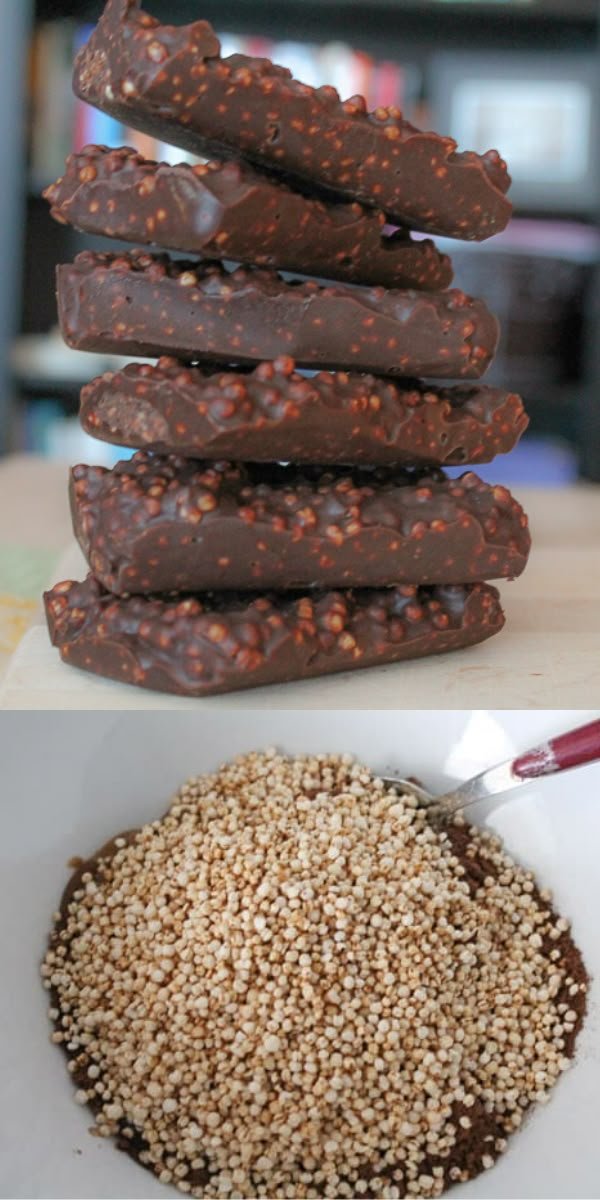 Quinoa Crunch Bars - Homemade vegan version of your favorite candy bar!