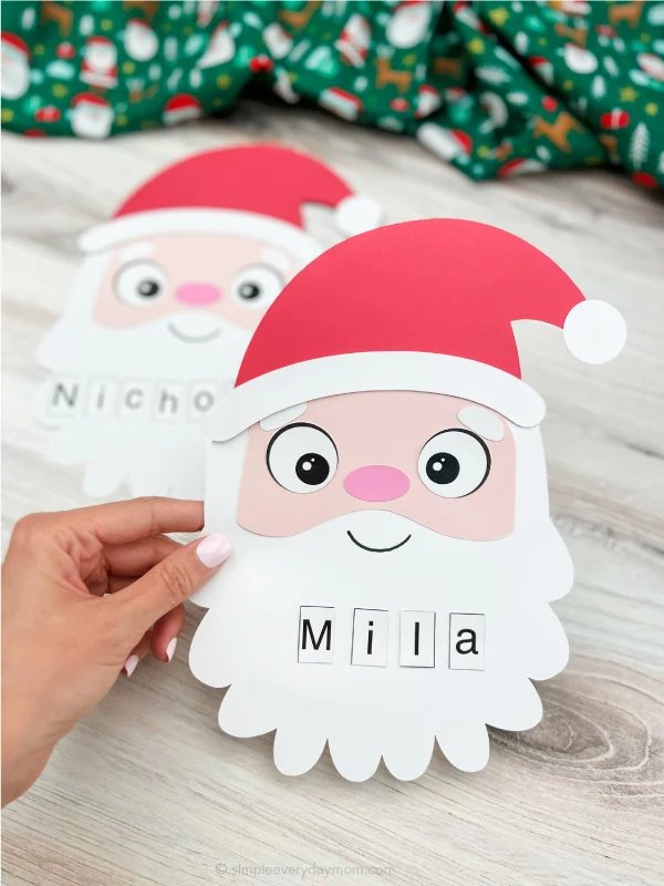 Santa Name Craft For Kids With Free Template