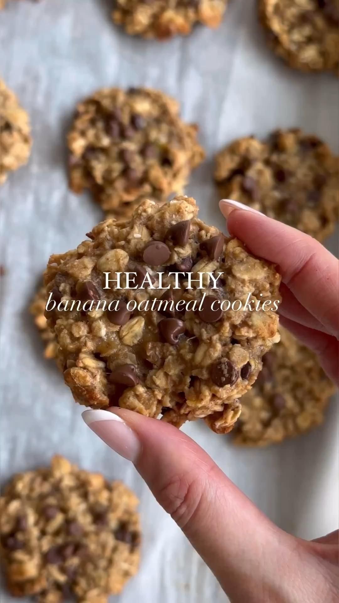 Healthy Banana Oatmeal Cookies