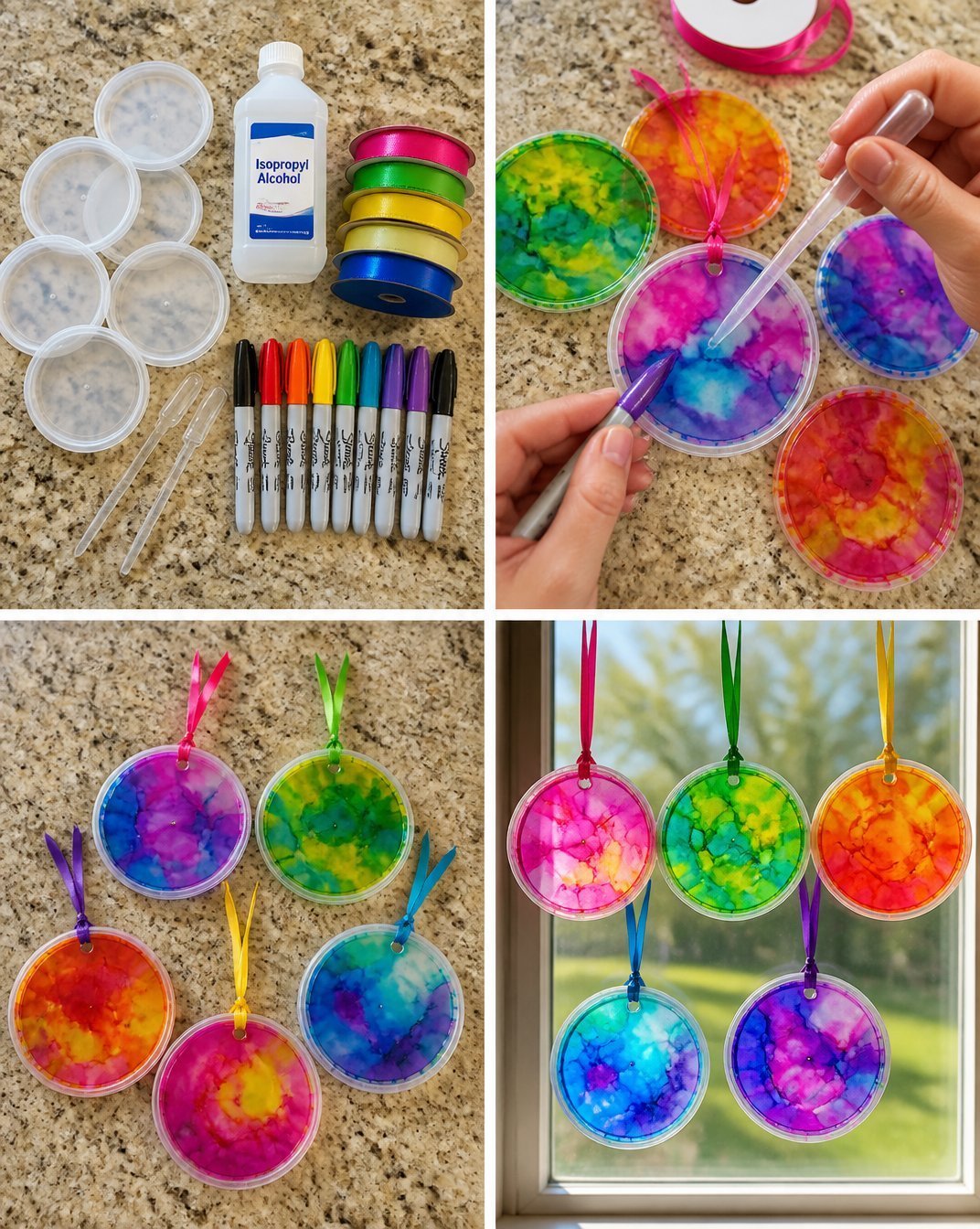 DIY Faux Stained Glass Suncatchers 4 DIY Faux Stained Glass Suncatchers