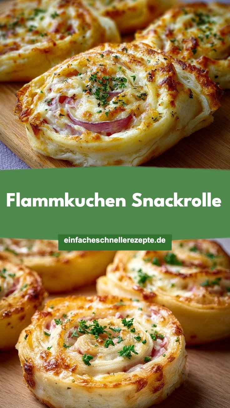 flammkuchen-snackrolle: schnell zubereitete finger snacks für die party