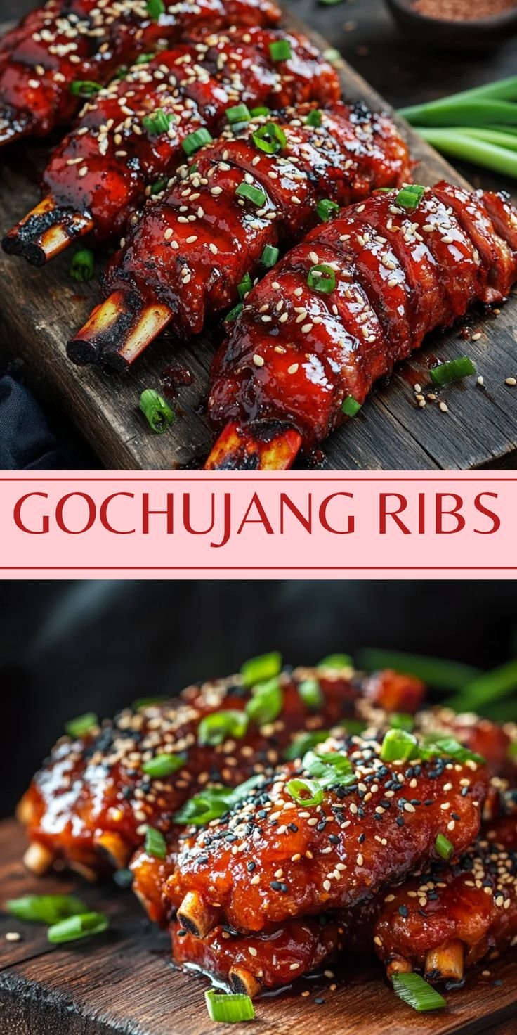 Bbq ribs with gochujang sauce | Gochujang sauce for ribs, Gochujang spare ribs, Kbbq sides