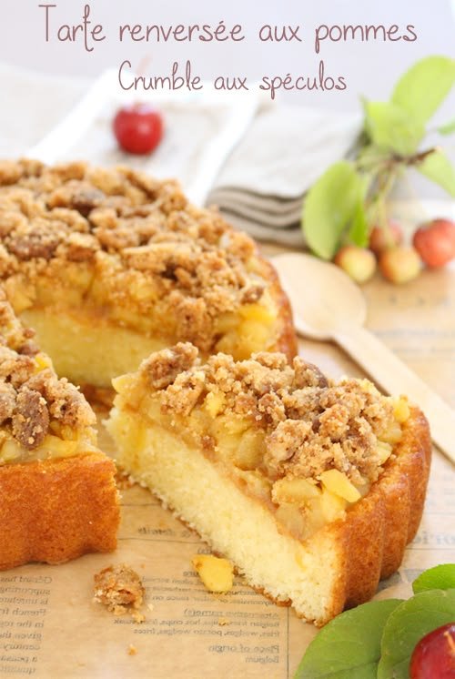 Tarte renversée aux pommes et son crumble aux spéculos