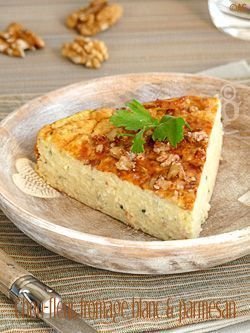 Gâteau au chou-fleur, fromage blanc & parmesan