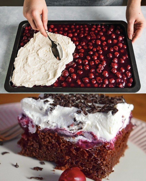 Schwarzwälder Kirschtorte vom Blech