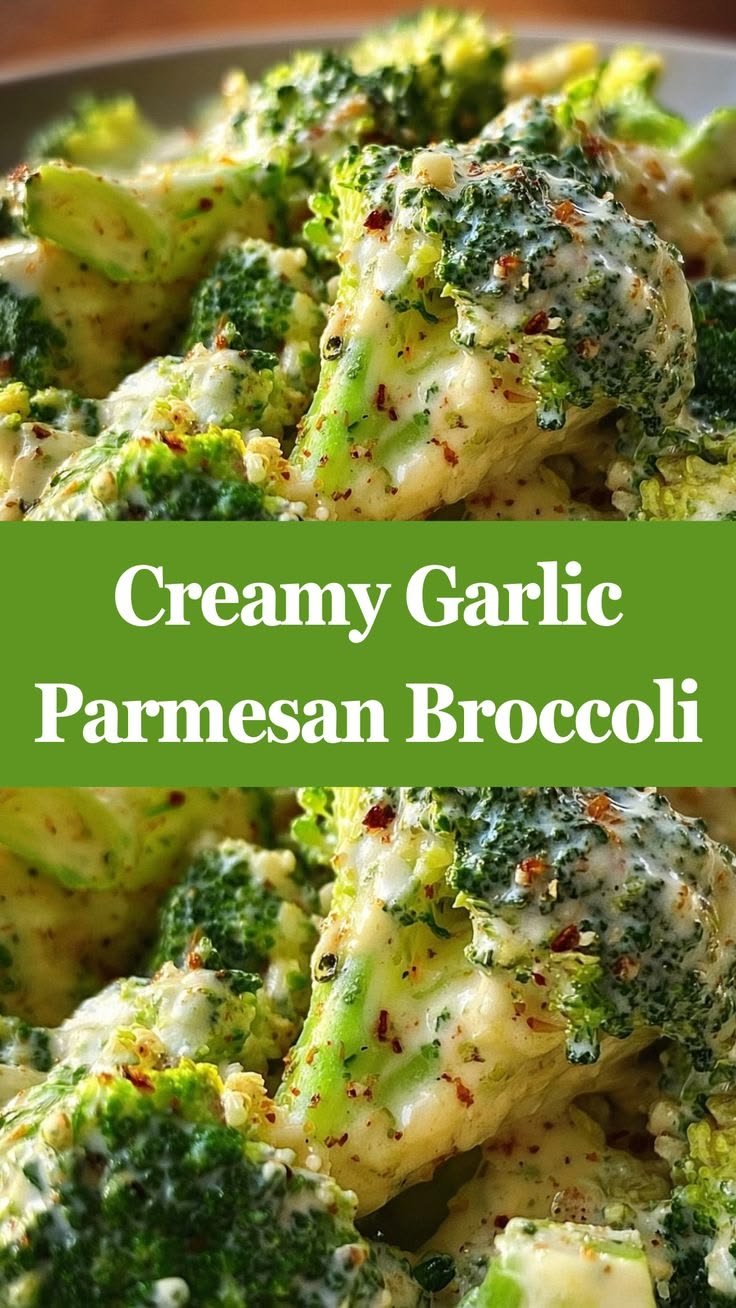 Creamy Garlic Parmesan Broccoli