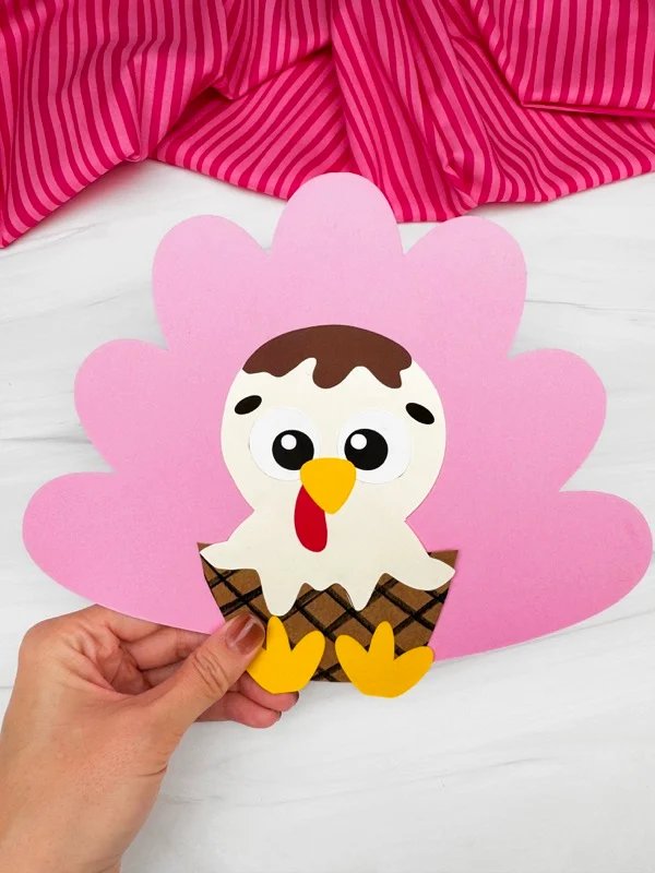 Ice Cream Turkey Disguise Craft (Free Printable Template)