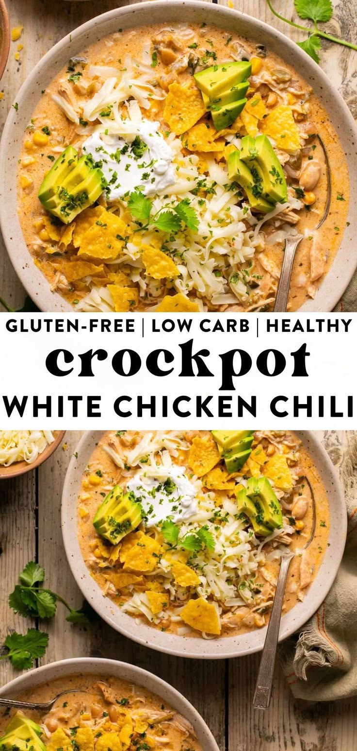 Crockpot Healthy White Chicken Chili | What Molly Made